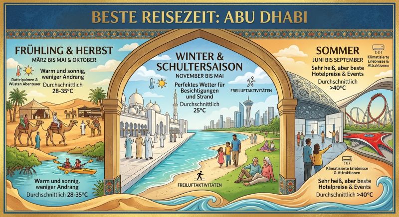 beste Reisezeit Abu Dhabi